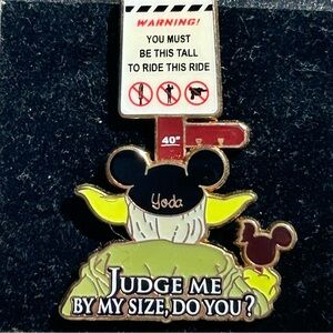 Disney Star Wars Judge Me By My Size, Do You? Yoda Trading Pin NWT